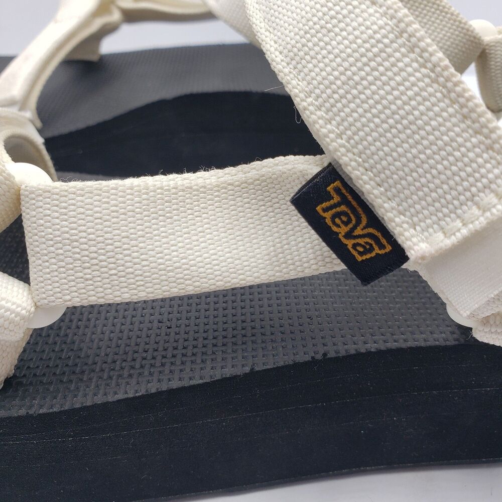 Teva Midform Universal Platform Sandals Womens 8 White Black Strappy Retro - Picture 6 of 14